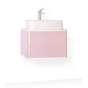 ПОДВЕСНАЯ ТУМБА JORNO PASTEL 58 РОЗОВЫЙ ИНЕЙ С РАКОВИНОЙ MELANA-7050H