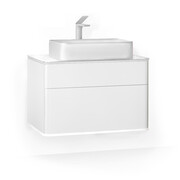 ПОДВЕСНАЯ ТУМБА JORNO PASTEL 80 БЕЛЫЙ ЖЕМЧУГ С РАКОВИНОЙ ОЛИМПИЯ 56