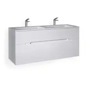 ПОДВЕСНАЯ ТУМБА JORNO MODUL 120 БЕЛАЯ C РАКОВИНОЙ MODUL 120 ИЗ ЛИТЬЕВОГО МРАМОРА