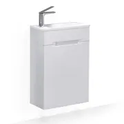 ПОДВЕСНАЯ ТУМБА JORNO MODUL 50 БЕЛАЯ C РАКОВИНОЙ MODUL 50 ИЗ ЛИТЬЕВОГО МРАМОРА