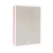 ЗЕРКАЛО-ШКАФ JORNO PASTEL 60 РОЗОВЫЙ ИНЕЙ С ПОДСВЕТКОЙ