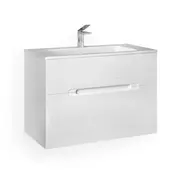 ПОДВЕСНАЯ ТУМБА JORNO MODUL 80 БЕЛАЯ C РАКОВИНОЙ MODUL 80 ИЗ ЛИТЬЕВОГО МРАМОРА