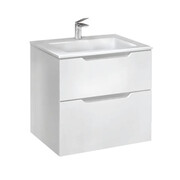 ПОДВЕСНАЯ ТУМБА JORNO SLIDE 65 БЕЛАЯ C РАКОВИНОЙ KIROVIT ОСКАР 65 СМ