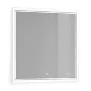 ЗЕРКАЛО JORNO SLIDE 80 С ПОДСВЕТКОЙ И ЧАСАМИ