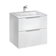 ПОДВЕСНАЯ ТУМБА JORNO SLIDE 65 БЕЛАЯ C РАКОВИНОЙ KIROVIT ОСКАР 65 СМ