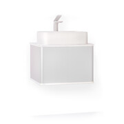 ПОДВЕСНАЯ ТУМБА JORNO PASTEL 58 ФРАНЦУЗСКИЙ СЕРЫЙ С РАКОВИНОЙ MELANA-7050H