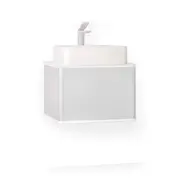 ПОДВЕСНАЯ ТУМБА JORNO PASTEL 58 ФРАНЦУЗСКИЙ СЕРЫЙ С РАКОВИНОЙ MELANA-7050H