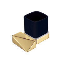 СТАКАН ДЛЯ ЗУБНЫХ ЩЕТОК BOHEME NEW VENTURO, ЗОЛОТО/ЧЕРНЫЙ