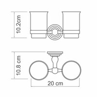 ПОДСТАКАННИК ДВОЙНОЙ WASSERKRAFT AMMER K-7028D