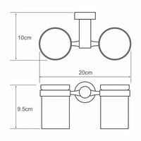 ПОДСТАКАННИК ДВОЙНОЙ WASSERKRAFT DONAU K-9428D