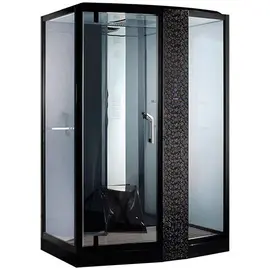 ДУШЕВАЯ КАБИНА С ФУНКЦИЕЙ "РИМСКИЕ ТЕРМЫ" ORANS SR-89102 RS/LS ЧЕРНАЯ