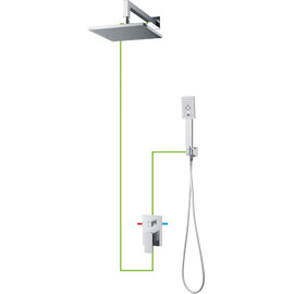 СИСТЕМА ДЛЯ ДУША СКРЫТОГО МОНТАЖА 10 OMNIRES FRESH ХРОМ