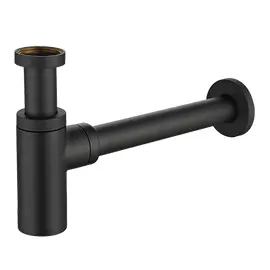 СИФОН ДЛЯ УМЫВАЛЬНИКА ДЕКОРАТИВНЫЙ OMNIRES ЧЕРНЫЙ