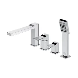 СМЕСИТЕЛЬ ДЛЯ ВАННЫ НА 4 ОТВЕРСТИЯ OMNIRES SLIDE ХРОМ