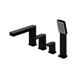 СМЕСИТЕЛЬ ДЛЯ ВАННЫ НА 4 ОТВЕРСТИЯ OMNIRES BARETTI ЧЕРНЫЙ