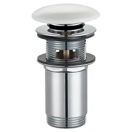 ПРОБКА CLICK-CLACK С ПЕРЕЛИВОМ A706  С КЕРАМИЧЕСКОЙ КРЫШКОЙ OMNIRES БЕЛЫЙ