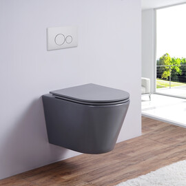 УНИТАЗ-ПОДВЕСНОЙ ESBANO CLAVEL СЕРЫЙ МАТОВЫЙ