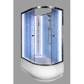 ДУШЕВАЯ КАБИНА DETO EM4511LNLED+GM С ГИДРОМАССАЖЕМ, ЛЕВАЯ
