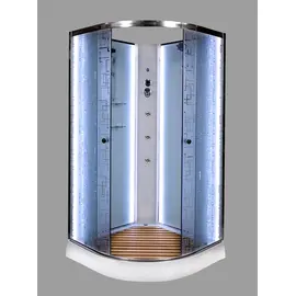 ДУШЕВАЯ КАБИНА DETO EM1590NLED+GM С ГИДРОМАССАЖЕМ