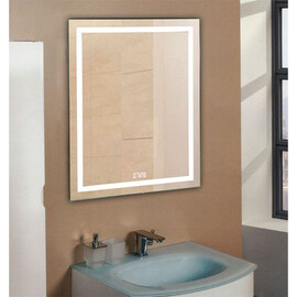         ЗЕРКАЛО RELISAN WENDY 800Х900 С ЧАСАМИ И ПОДСВЕТКОЙ