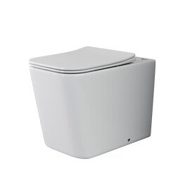 НАПОЛЬНЫЙ ПРИСТАВНОЙ УНИТАЗ CERAMICA NOVA CUBIC RIMLESS