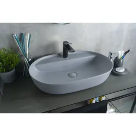 СЕРАЯ МАТОВАЯ КЕРАМИЧЕСКАЯ РАКОВИНА GID GM1346