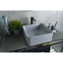 СЕРАЯ МАТОВАЯ КЕРАМИЧЕСКАЯ РАКОВИНА GID GM965