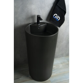 КЕРАМИЧЕСКАЯ НАПОЛЬНАЯ РАКОВИНА GID NB135BG ЧЕРНЫЙ ГРАФИТ