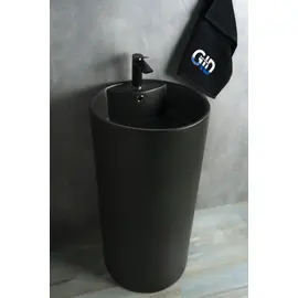 КЕРАМИЧЕСКАЯ НАПОЛЬНАЯ РАКОВИНА GID NB135BG ЧЕРНЫЙ ГРАФИТ