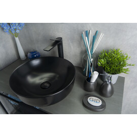 ЧЕРНАЯ МАТОВАЯ КЕРАМИЧЕСКАЯ РАКОВИНА GID NC911