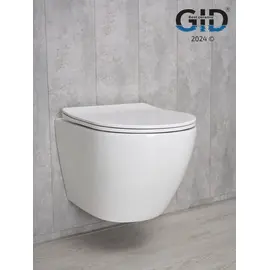 БЕЗОБОДКОВЫЙ ПОДВЕСНОЙ УНИТАЗ GID TR2198 С ПРОЧНОЙ КРЫШКОЙ-МИКРОЛИФТ ИЗ ДЮРОПЛАСТА