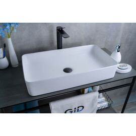 БЕЛАЯ МАТОВАЯ КЕРАМИЧЕСКАЯ РАКОВИНА GID WM9396