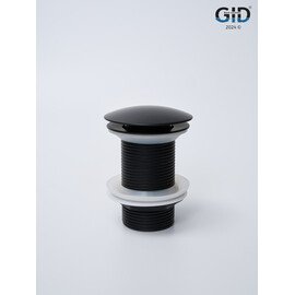 ЧЕРНЫЙ МАТОВЫЙ МЕТАЛЛИЧЕСКИЙ ДОННЫЙ КЛАПАН GID G-55BM БЕЗ ПЕРЕЛИВА