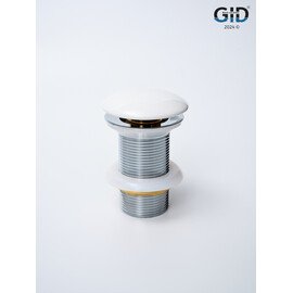БЕЛЫЙ КЕРАМИЧЕСКИЙ ДОННЫЙ КЛАПАН GID WH100 БЕЗ ПЕРЕЛИВА