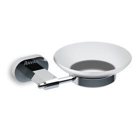 ДЕРЖАТЕЛЬ С МЫЛЬНИЦЕЙ (СТЕКЛО) RAVAK CR 200.00