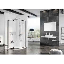 ДУШЕВОЙ УГОЛОК ПОЛУКРУГЛЫЙ RAVAK ТРЕХЭЛЕМЕНТНЫЙ RAVAK PIVOT PSKK3-80 ЧЕРНЫЙ+ТРАНСПАРЕНТ