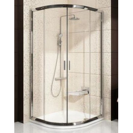 ДУШЕВОЙ УГОЛОК ПОЛУКРУГЛЫЙ RAVAK BLIX BLCP4-90 САТИН+ТРАНСПАРЕНТ