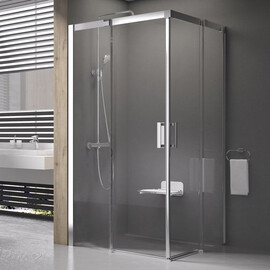 ДУШЕВОЙ УГОЛОК ПРЯМОУГОЛЬНЫЙ RAVAK MATRIX MSRV4-100 БЕЛЫЙ+ТРАНСПАРЕНТ