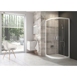 ДУШЕВОЙ УГОЛОК ПОЛУКРУГЛЫЙ RAVAK BLIX BLCP4-90 БЕЛЫЙ+ГРЕЙП