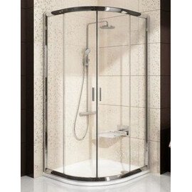 ДУШЕВОЙ УГОЛОК ПОЛУКРУГЛЫЙ RAVAK BLIX BLCP4-80 БЛЕСТЯЩИЙ+ТРАНСПАРЕНТ