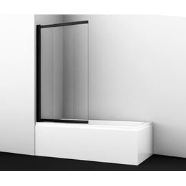 СТЕКЛЯННАЯ ШТОРКА НА ВАННУ WASSERKRAFT DILL 61S02-100 ЧЕРНЫЙ ПРОФИЛЬ