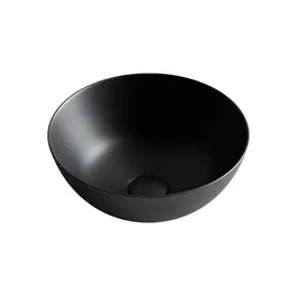 УМЫВАЛЬНИК ЧАША НАКЛАДНАЯ КРУГЛАЯ (ЦВЕТ ЧЁРНЫЙ МАТОВЫЙ) CERAMICA NOVA ELEMENT 358X358X155 ММ