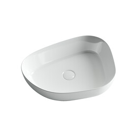 УМЫВАЛЬНИК ЧАША НАКЛАДНАЯ АССИМЕТРИЧНОЙ ФОРМЫ CERAMICA NOVA ELEMENT 550X400X140 ММ