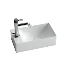 УМЫВАЛЬНИК НАКЛАДНОЙ ПРЯМОУГОЛЬНЫЙ (ОТВЕРСТИЕ ПОД СМЕСИТЕЛЬ L) CERAMICA NOVA ELEMENT 375X215X100 ММ