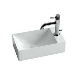 УМЫВАЛЬНИК НАКЛАДНОЙ ПРЯМОУГОЛЬНЫЙ (ОТВЕРСТИЕ ПОД СМЕСИТЕЛЬ R) CERAMICA NOVA ELEMENT 375X215X100 ММ