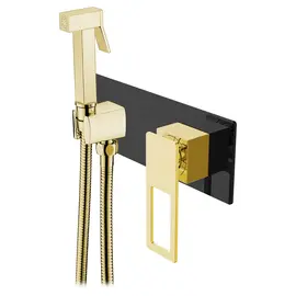 ГИГИЕНТЧЕСКАЯ ЛЕЙКА СО СМЕСИТЕЛЕМ BOHEME Q BLACKGOLD