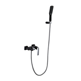 СМЕСИТЕЛЬ ДЛЯ ВАННЫ С ДУШЕВЫМ ГАРНИТУРОМ BOHEME VENTURO ЧЕРНЫЙ-ХРОМ