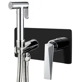 ГИГЕНИЧЕСКАЯ ЛЕЙКА СО СМЕСИТЕЛЕМ BOHEME VENTURO ЧЕРНЫЙ/ХРОМ