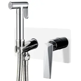 ГИГЕНИЧЕСКАЯ ЛЕЙКА СО СМЕСИТЕЛЕМ BOHEME VENTURO БЕЛЫЙ/ХРОМ