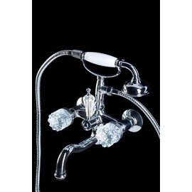 СМЕСИТЕЛЬ ДЛЯ ВАННЫ(ДУШЕВОЙ КОМПЛЕКТ BOHEME CRYSTAL ХРОМ (ДВУРУЧКОВЫЙ)